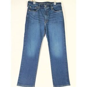American Eagle Outfitters Relaxed Straight Jeans Mens 33x32 Dark Wash Airflex